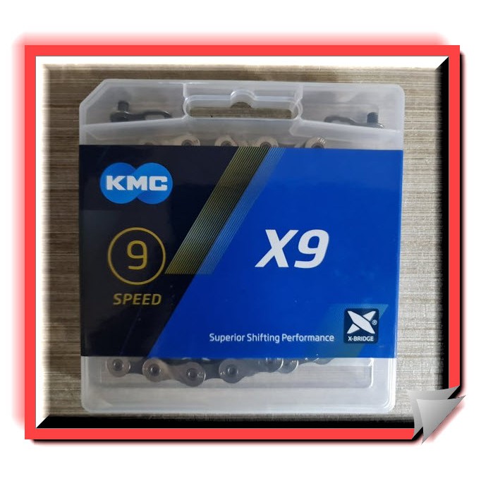 Rantai Sepeda 9 Speed KMC X9 Silver Shimano Alivio Acera Sora Sram