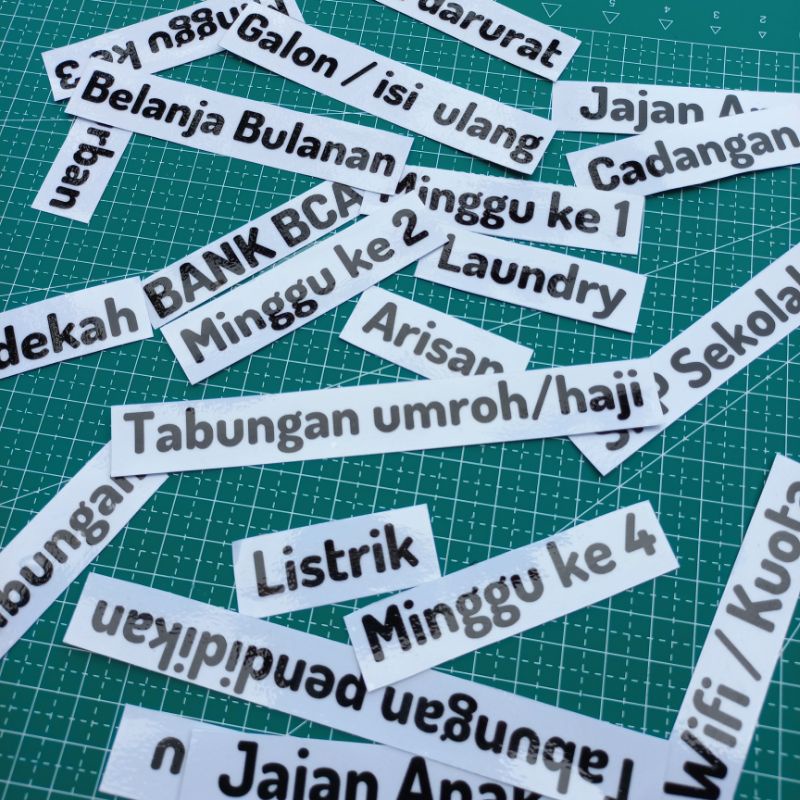 

stiker transparan keuangan nabung qurban sedekah dompet keuangan wallet yume project