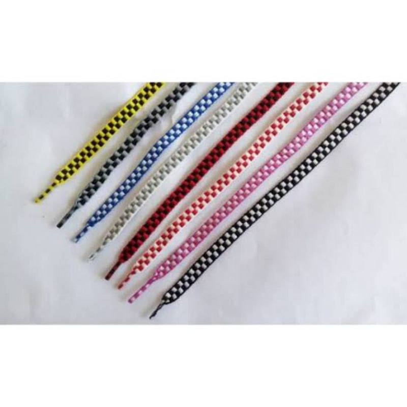 Shoelace High Quality Tali Sepatu Motif Chekerboard 130cm