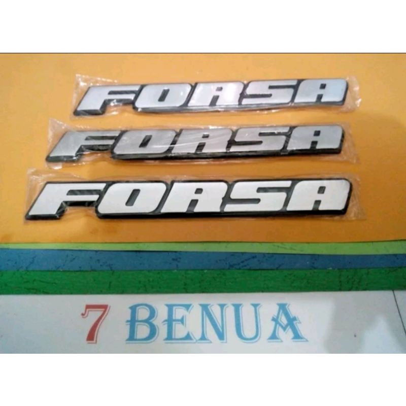 EMBLEM BAGASI BELAKANG SUZUKI FORSA CHROME TAHUN 1988 UP