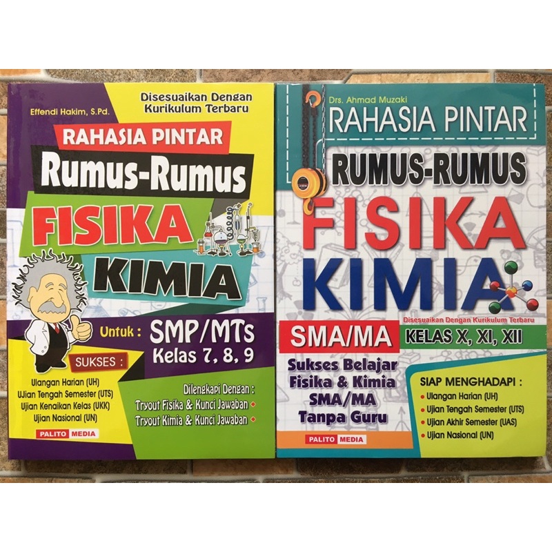 Rahasia Pintar Rumus - Rumus Fisika Kimia SMP / MTs | Rahasia Pintar Rumus - Rumus Fisika Kimia SMA 