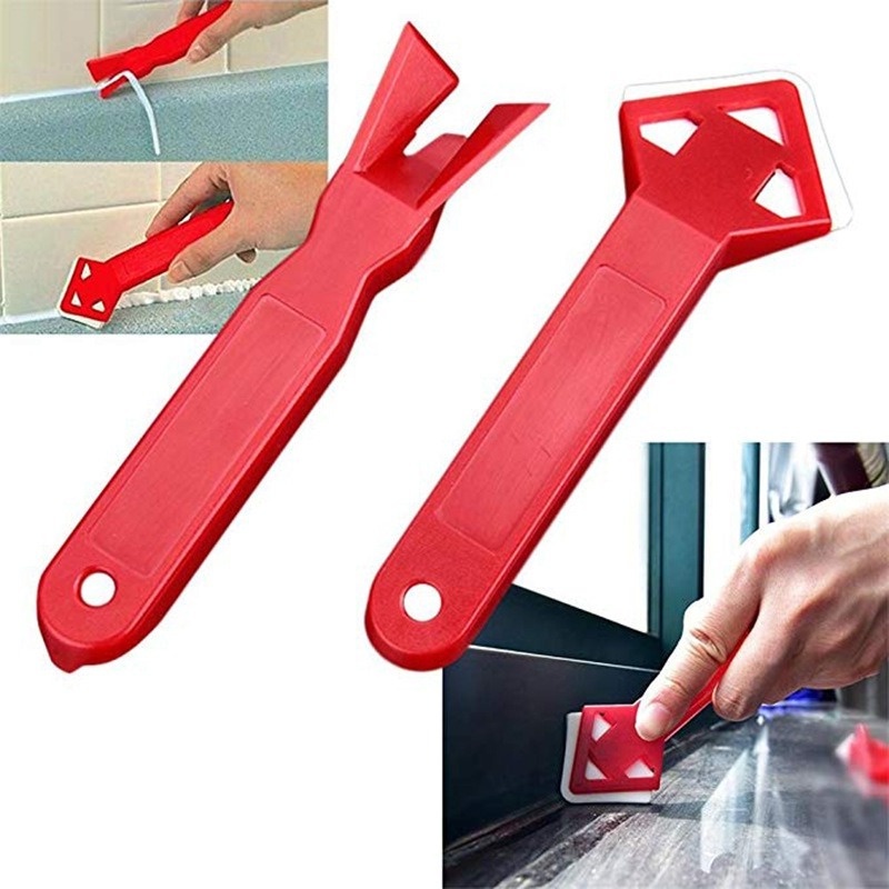 2 Pcs/Set Scraper Surface Glue Residual Shovel/ Glass Plastic Spatula / Mini Tile Cleaner Tools/ Floor Tile Surface Cracks Cleaner Utility