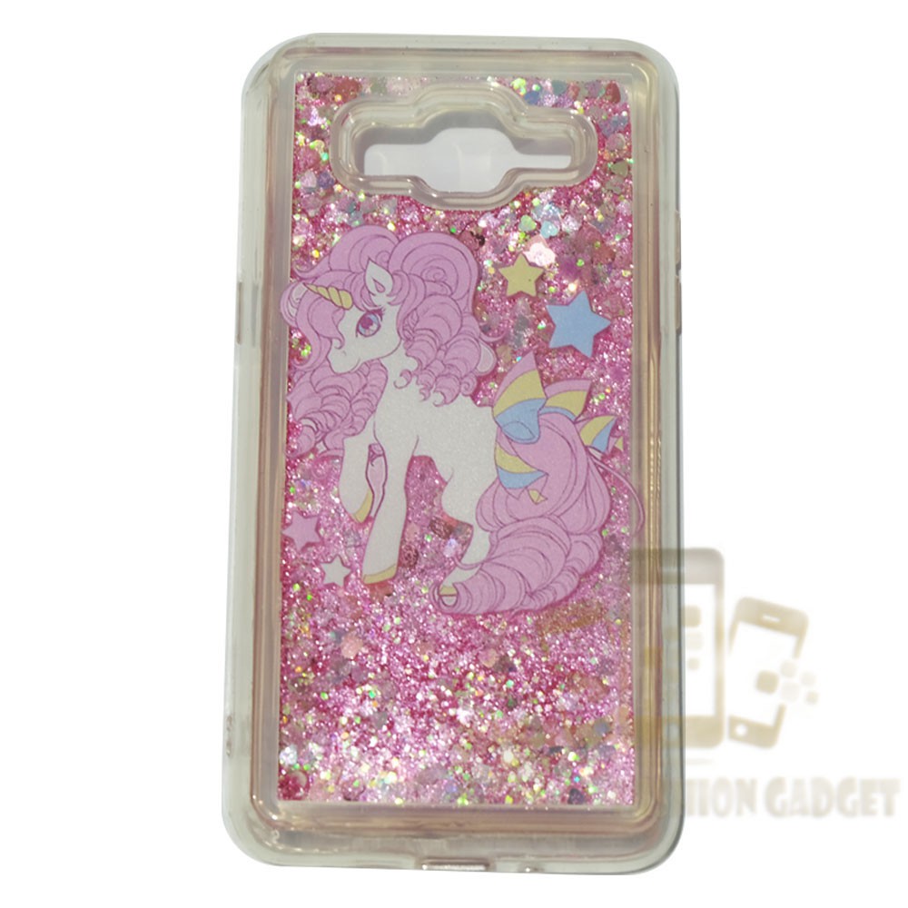 Silikon Samsung Galaxy J7 J700 / Case Water Glitter Blink-Blink / Casing Samsung Galaxy J7 J700