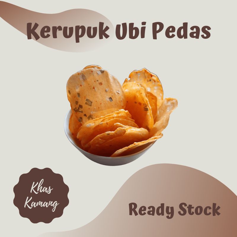 

Kerupuk/Kripik/Keripik Singkong/Ubi Mentah Pedas Makanan Ringan Khas Padang 400 gram