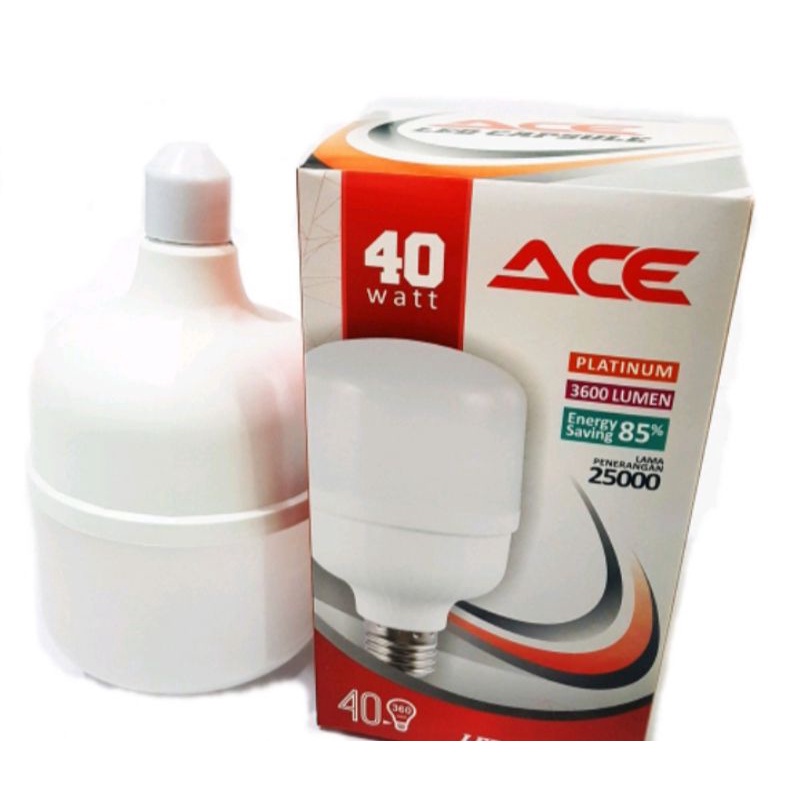 Lampu LED Murah / Bohlam LED / Lampu Led Capsule Jumbo Merk ACE 30 45 50 60 watt SNI