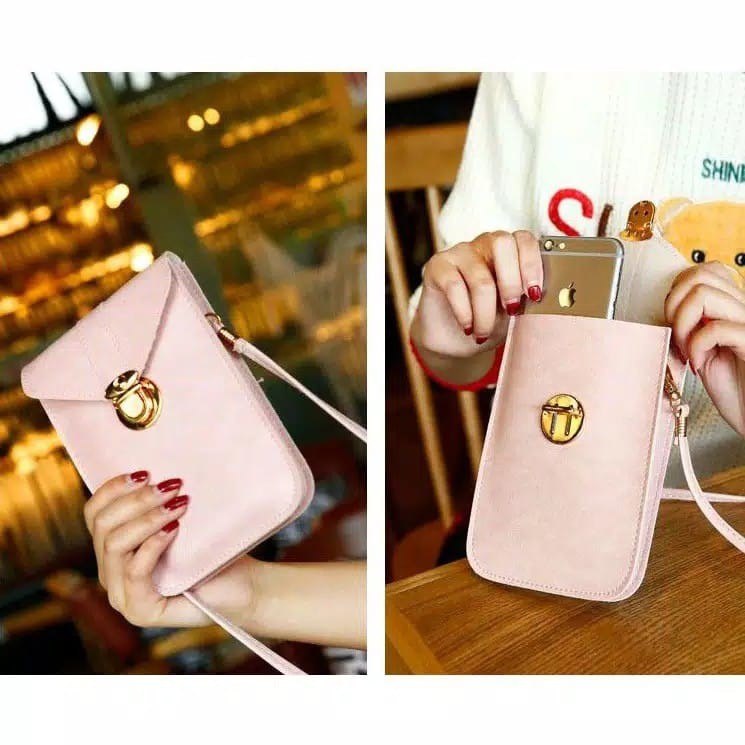 TAS HP TOUCHSCREEN selempang wanita transparan original import