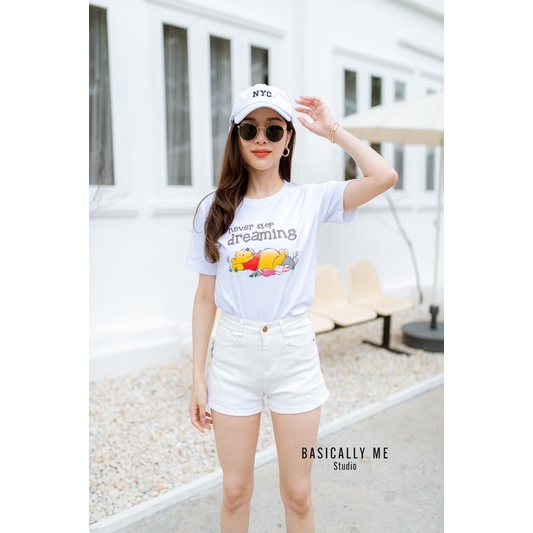 Kaos Basically Me Motif Pooh Dreaming Import Bangkok (BJGB251)