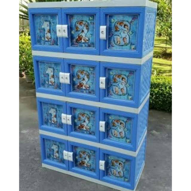 Lemari Plastik Akako 12 Pintu Printing (Paling Termurah)
