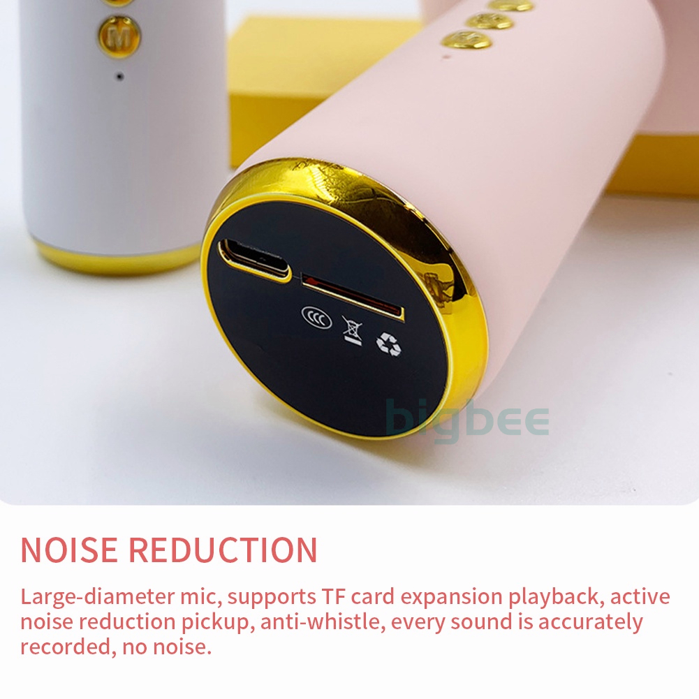 Mic Karaoke X6 Wireless Bluetooth  Player Smule Speaker Advance Microphone Pengubah Suara Portable KADO ANAK