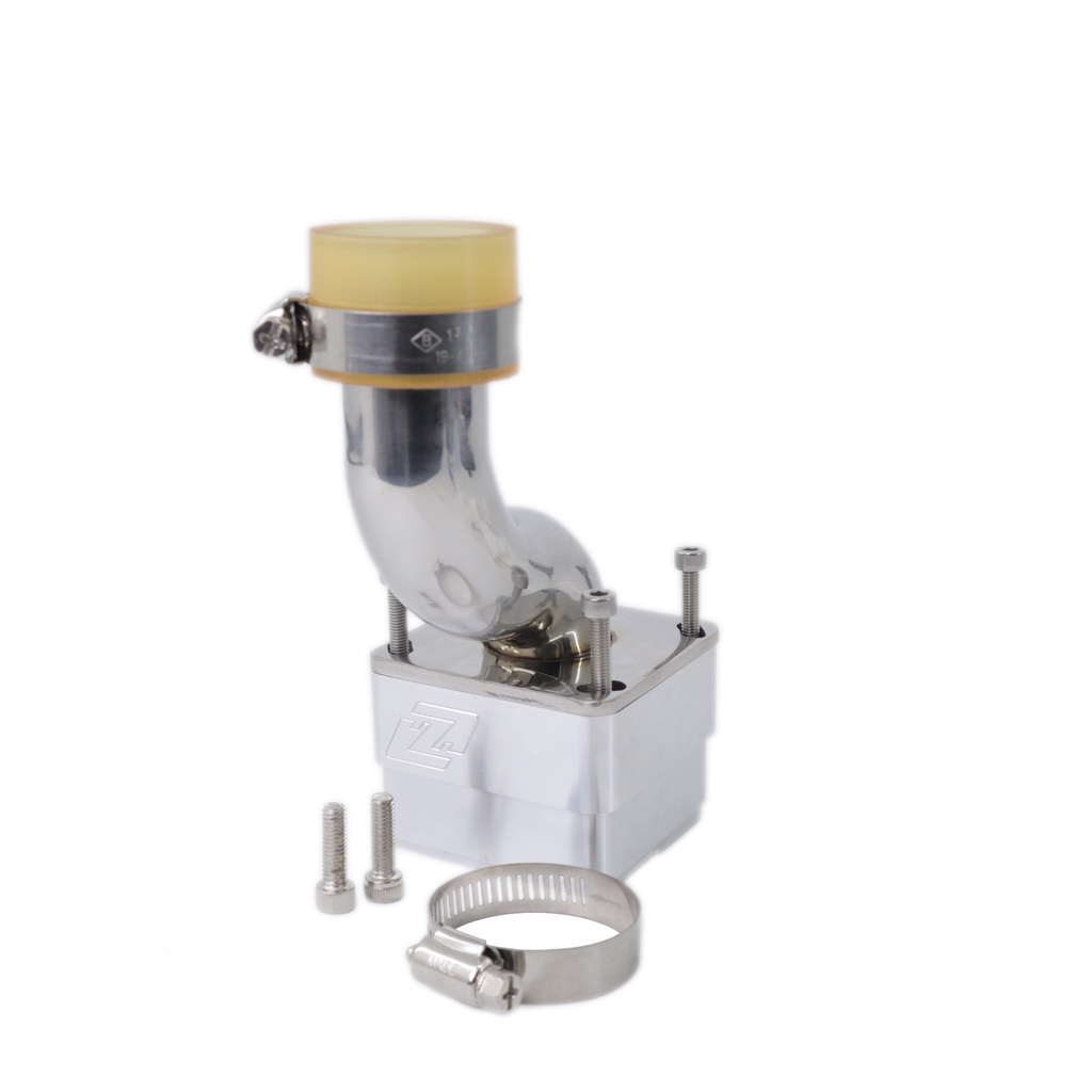 Intake Manifold VESPA PTS / SMALLFRAME CRANKCASE DURAL STAINLESS ZIEGI CUSTOM | Sparepart Vespa Jogj