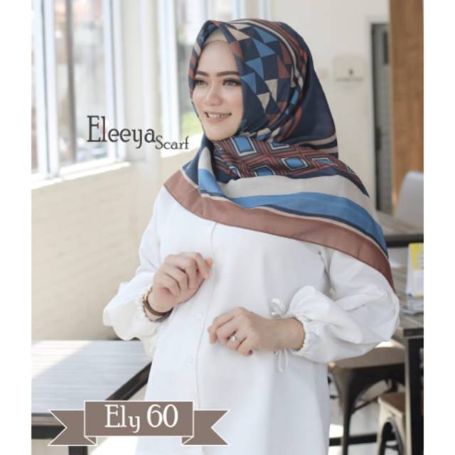 HIJAB SEGIEMPAT MOTIF ELY 60 II Eleeya Scarf