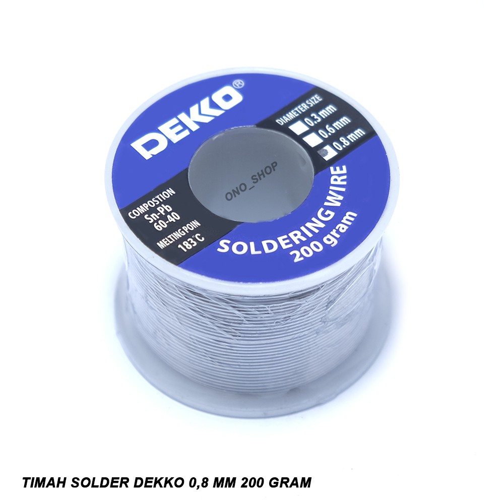 Timah Solder Dekko 0,8 mm 200 Gram