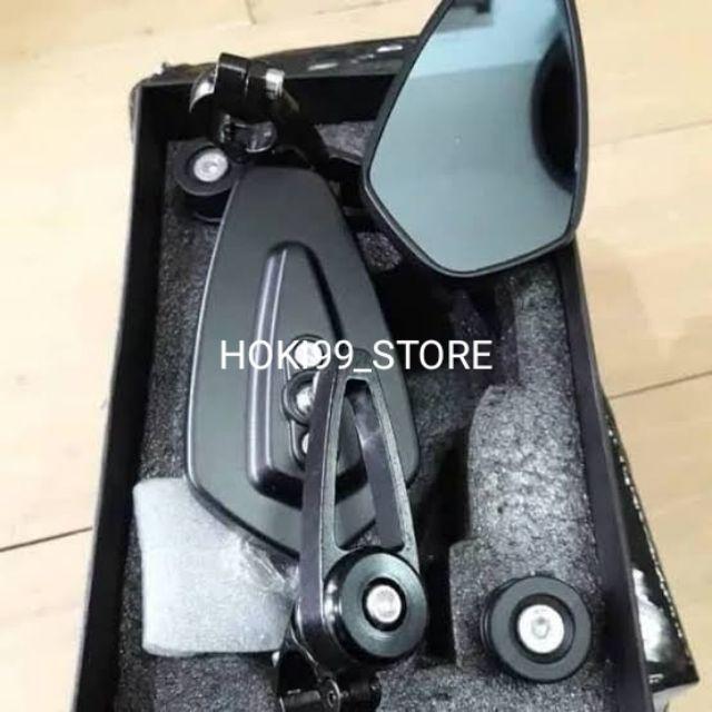 spion jalu oval spion bar end spion jalu stang spion variasi jalu spion nmax aerox pcx beat vario ninja cbr vixion-Hitam