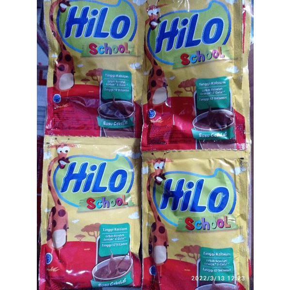 

hilo school susu cokelat 30 gr X 10 sachet