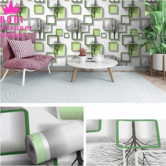 Wallpaper Dinding Sticker 6051-4 / Wallpaper Sticker PVC Uk. 9mx45cm