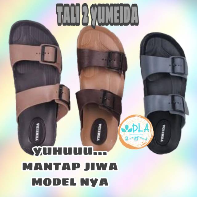 DLA - SANDAL PRIA TALI DUA SANDAL SELOP KARET PRIA YUMEIDA TALI 2 GT 7122
