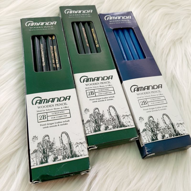 

(12 pcs) pensil 2B Amanda murah for computer 1 pack