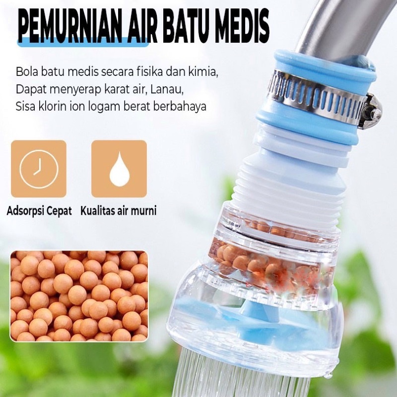 FILTER SAMBUNGAN KRAN PRAKTIS / SARINGAN AIR KERAN PENYARING FILTER SAMBUNGAN KERAN BATU STERIL