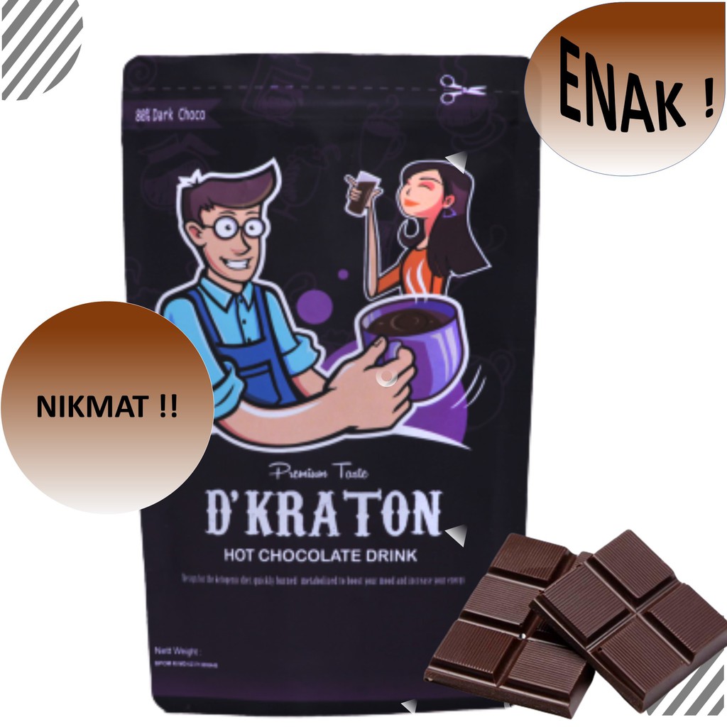 

PROMO! Hot Chocolate Drink D Kraton 80% Dark Choco 180/360 gr