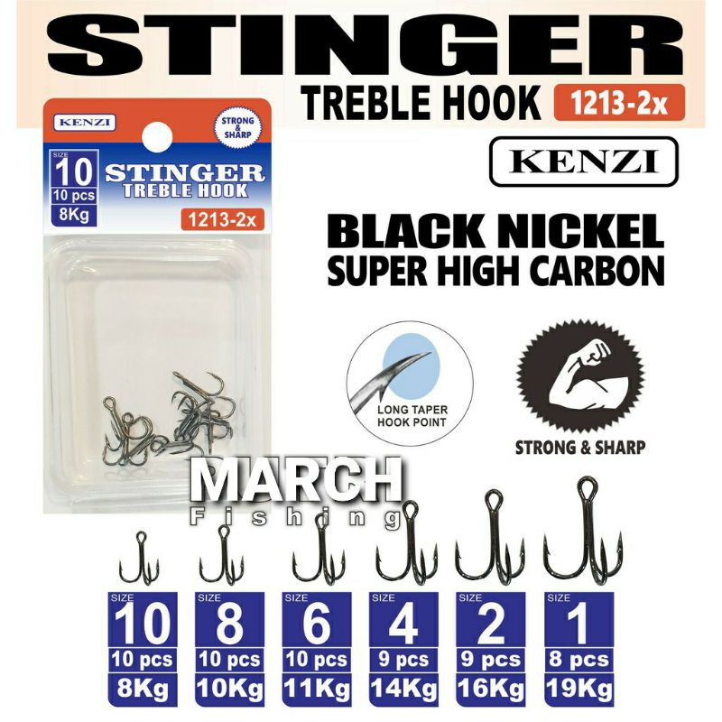 TREBLE HOOK KENZI No. 10 8 6 4 2