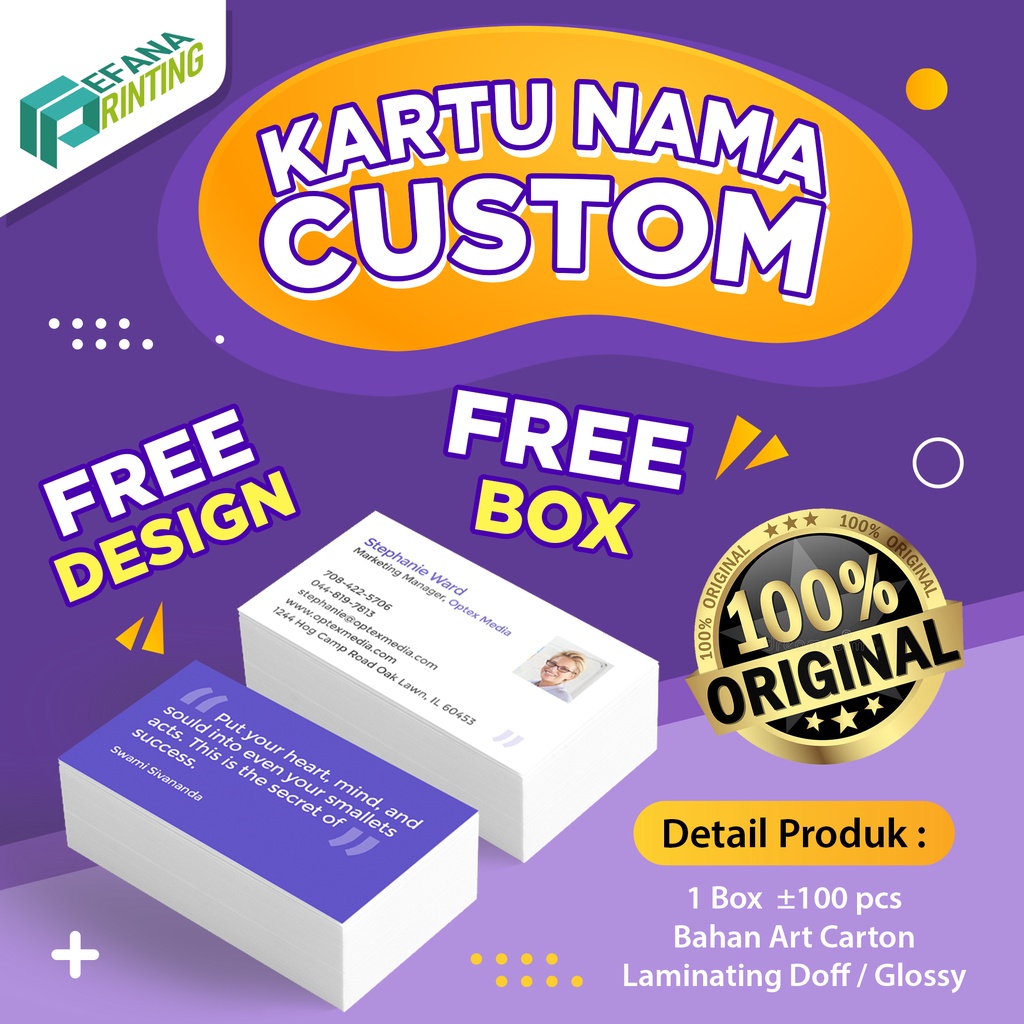 

Kartu nama Free Design doff/glossy