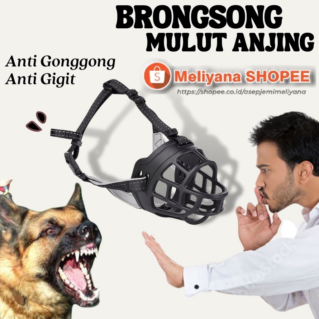 Brangus Brongsong Penutup Mulut Anjing Anti Gigit Dan Gonggong