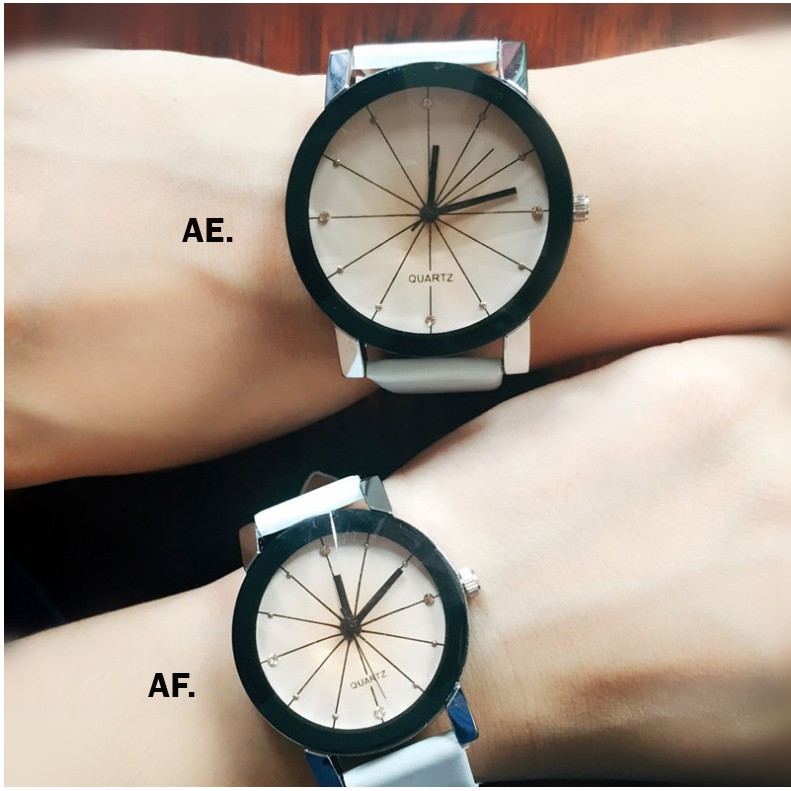 Jam Tangan Fashion Couple Hitam Background Bintang