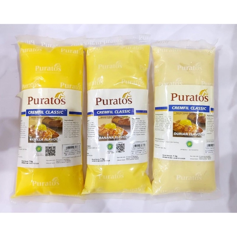 

PURATOS CREAMFILL CLASSIC 1KG ( Isian roti/ Cream Filling/ Vla )