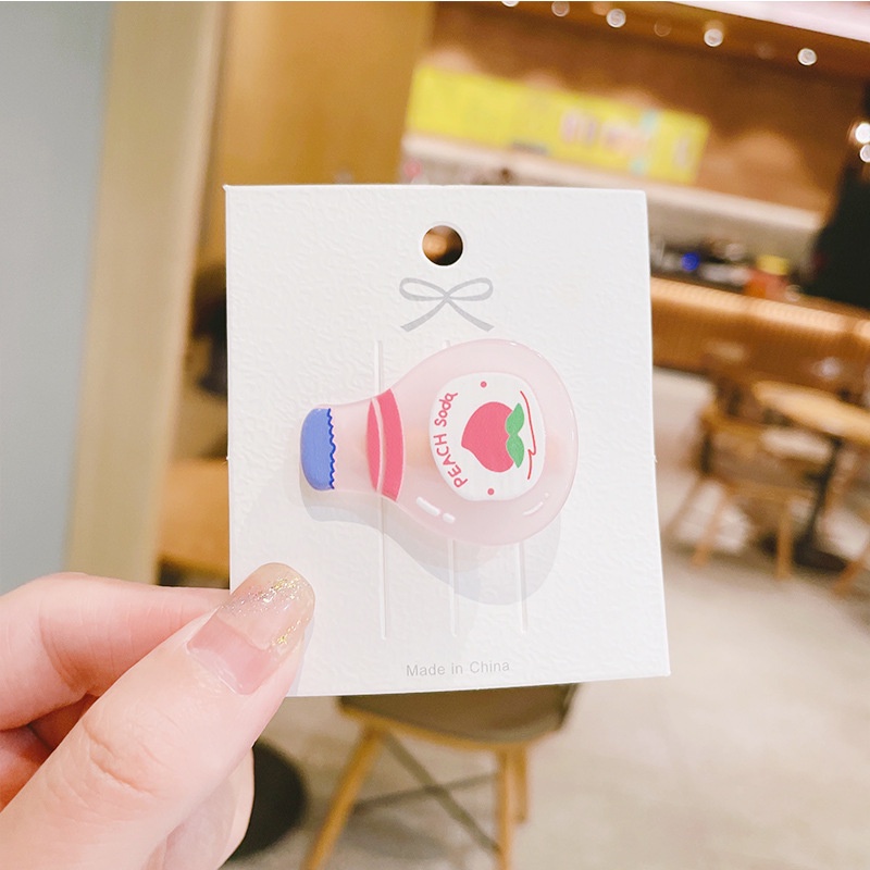 Candy Jewelry Fashion Korean Drink Bottle Hairclip Cute Hairpins for Women and Girls Side Clips Duckbill Clip Hair Accessories