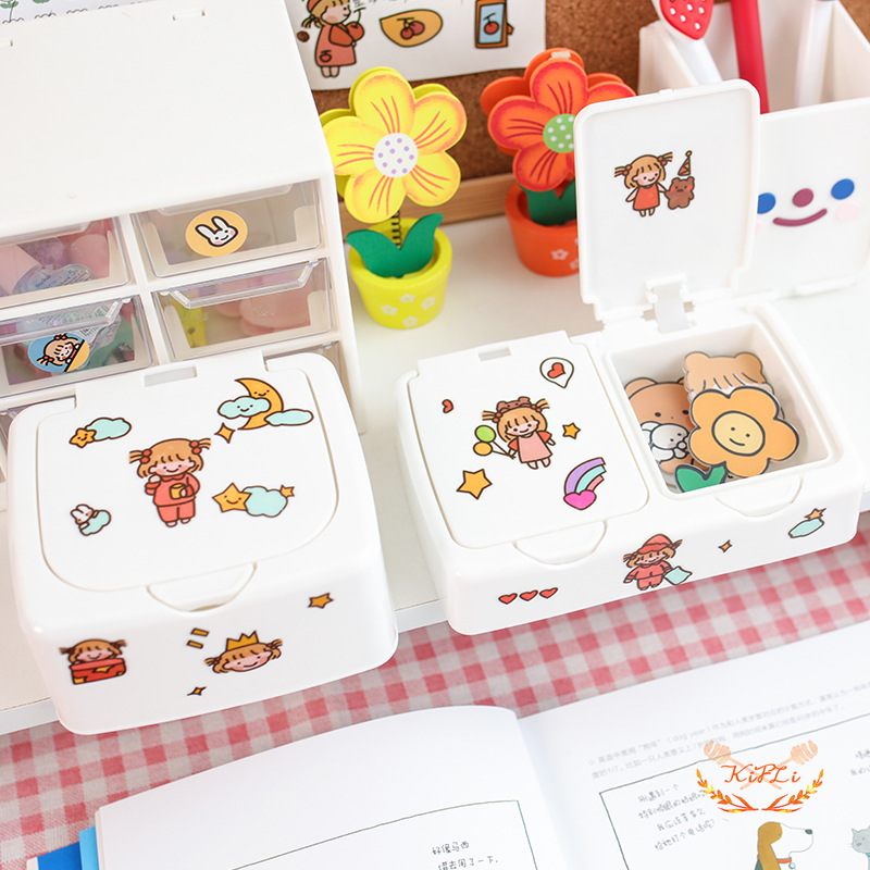 Winzige Sticker Storage Box Stationary Equipment untuk Penyimpanan Umum Di Kantor Sekolah-K2