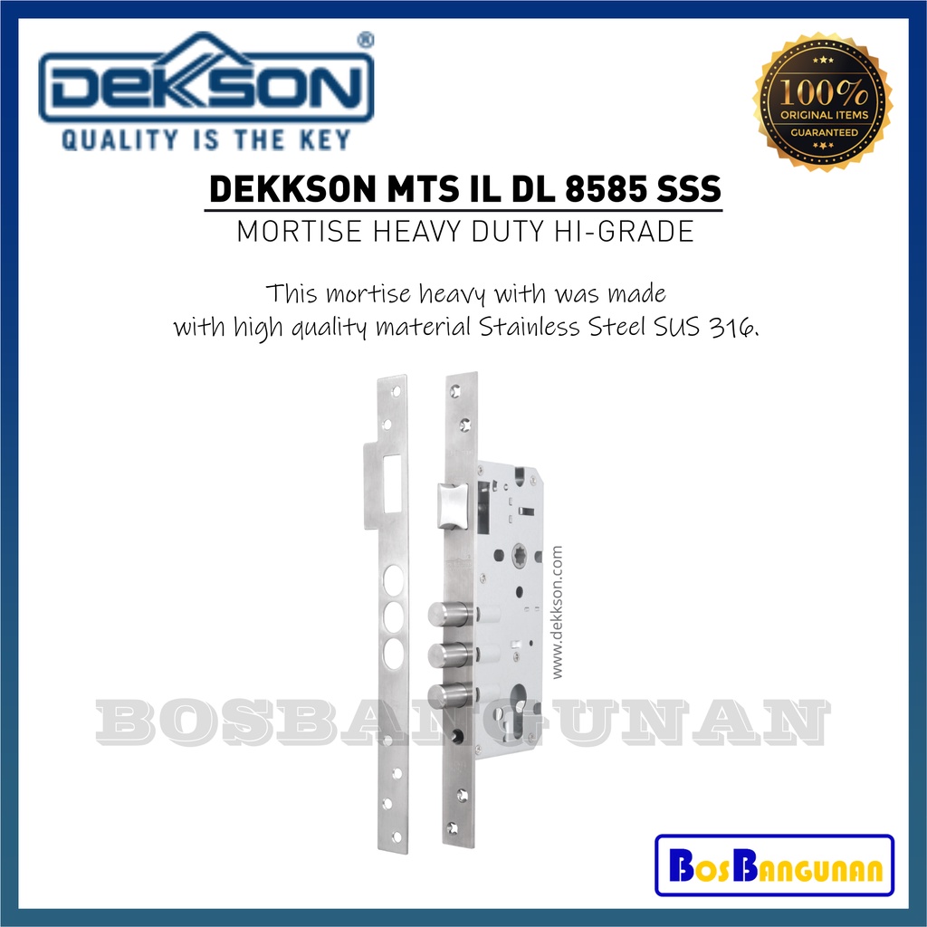 Body Kunci Heavy Duty DEKKSON 316 MTS IL DL 8585 SSS Stainless SUS 316 / DEKKSON Body Biasa Heavy Du