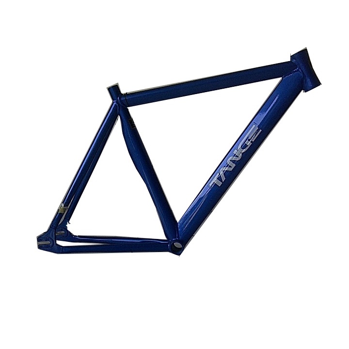 TANGE Frame Only Size 52 cm . Fixie . TANPA FORK . Warna Biru . C-T 52 cm . ORIGINAL