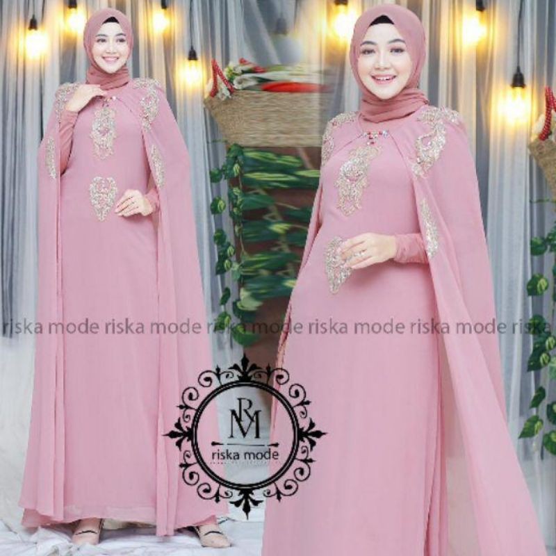 REALPICT FASHION MUSLIM/GAMIS KAFTAN BORDIR/GAMIS MUSLIM/BY RISKA MODE