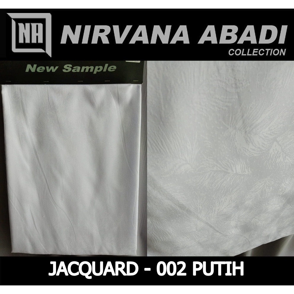 Bahan Kain Jacquard Jaquard Kualitas Premium - 002 Putih