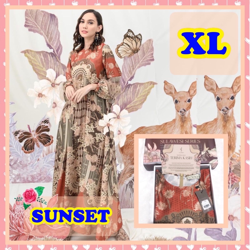 (READY/SIAP KIRIM) NADA DRESS WEARINGKLAMBY SUNSET (XL) | (MELODY, RUSSEL, RAQUEL, AVA, ALYSSA, L