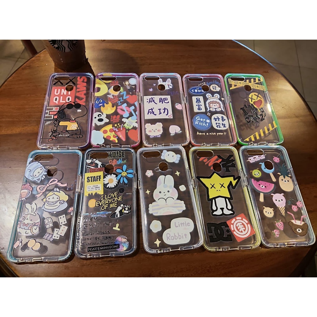 Case Aesthetic Motif List Color Oppo A16 A54 4G A55 5G A1K Realme V11 5G C2 Clear