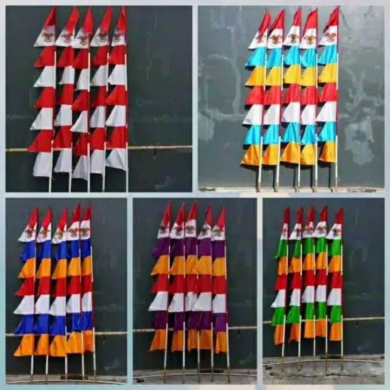 BENDERA UMBUL UMBUL WARNAWARNi/20pcs