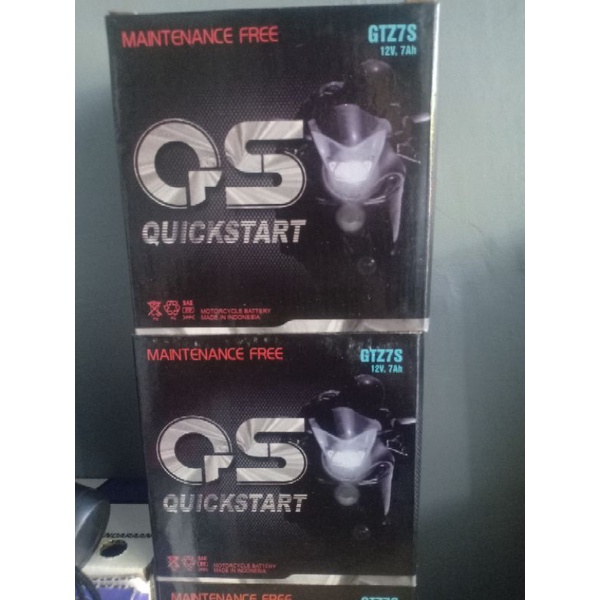 aki gtz 6v gtz 7s motor vario 125 , satria fu merk QS