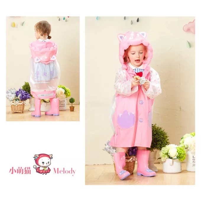 JAS HUJAN ANAK PEREMPUAN MANTEL HUJAN MOTOR ANAK COWOK RAINCOAT KIDS KOREA JAKET IMPORT D20