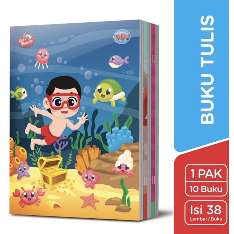 

BUKU TULIS SINAR DUNIA SIDU 38L / SIDU 58 ( Isi 10 Buku )