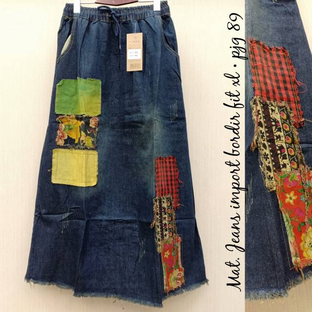 Rok jeans bordir