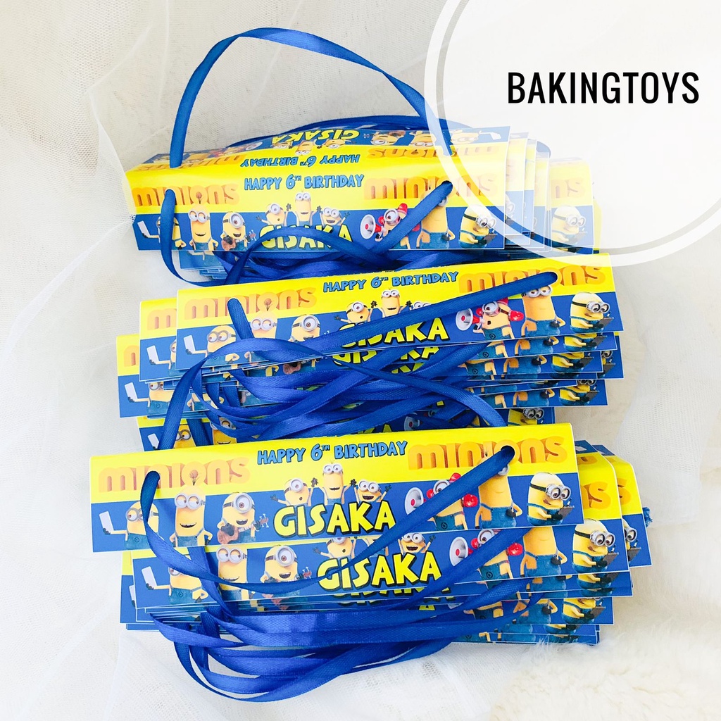 

Minion Label Kantong Snack Goodie Bag Birthday / Souvenir Ulang Tahun Hampers