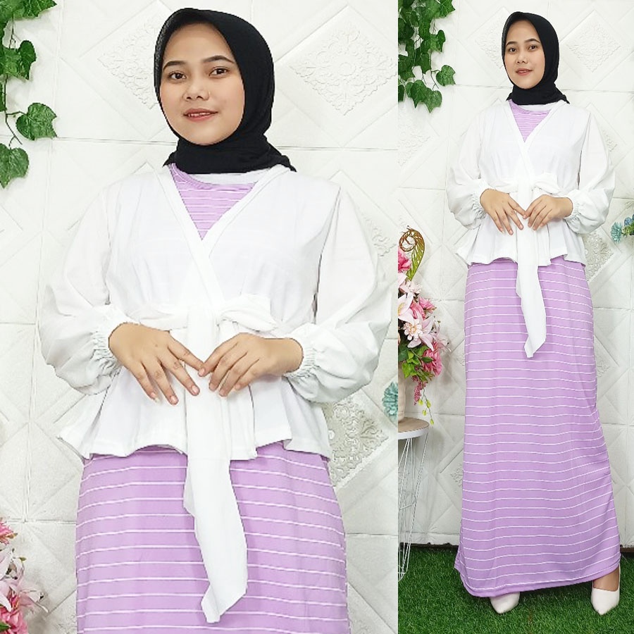 GAMIS SET OUTER RUBIYA ROMPI CARLINA FASHION