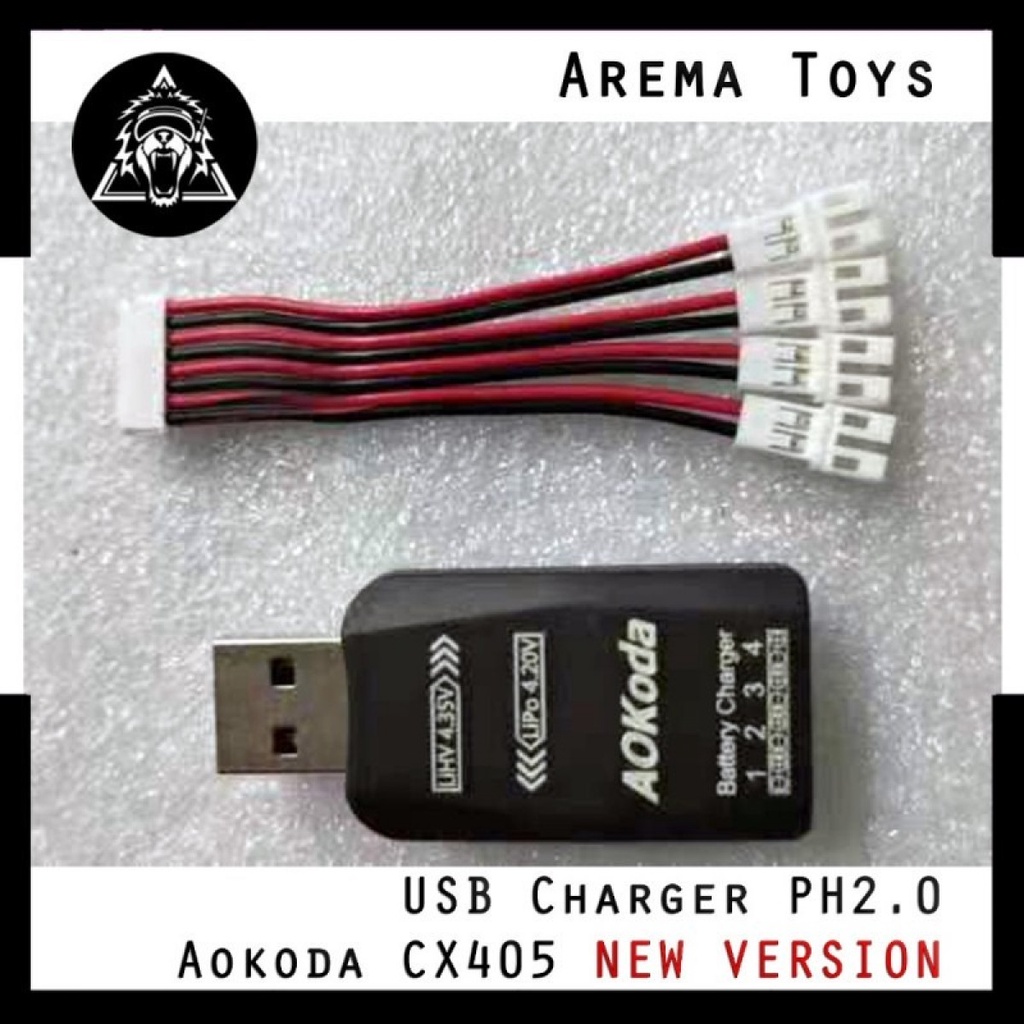 Aokoda CX405 4CH Micro USB 4 in 1 Charger 1S Lipo LiHV Battery