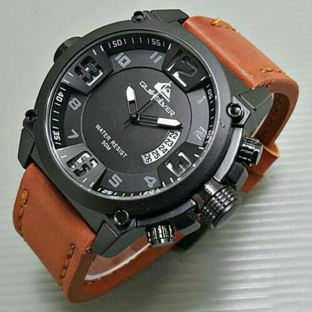 Jam Tangan Pria Quiksilver Sporty Tali Kulit 3 Variant