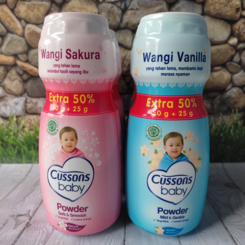 tokolima9 - BEDAK BAYI CUSSONS 50 gr + 25 gr / CUSSONS BABY POWDER EXTRA