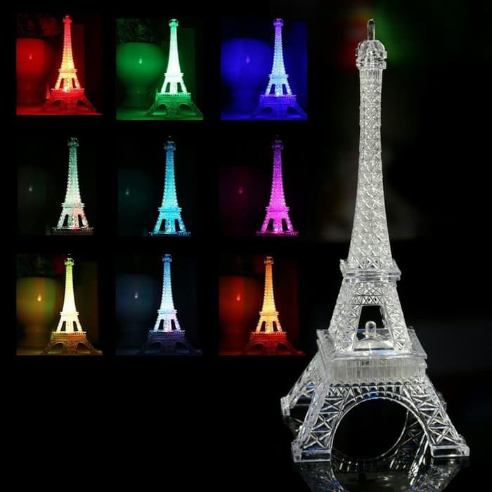 Lampu Tidur LED Menara Eiffel Bisa Berubah 7 Warna
