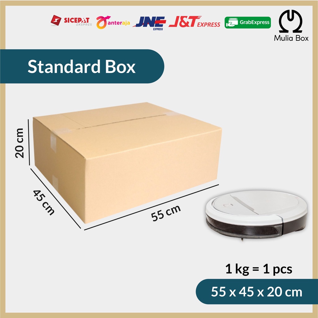 

Kardus Packing Standar Box 55 x 45 x 20 cm Corrugated Karton Dus Besar Polos Packaging Serbaguna