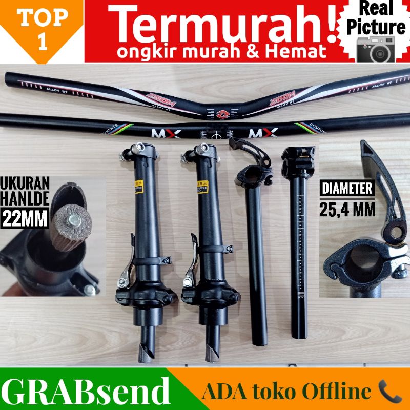 hadlepost 22,2 dan 25,4 dan insert handlepost stang sepeda Lipat/minion/minivelo
