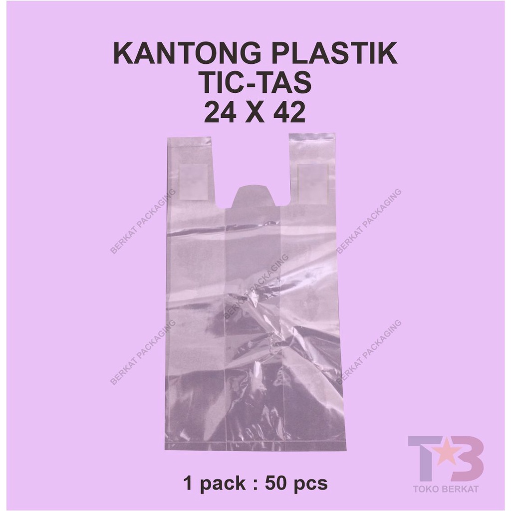 Kantong Tas Plastik LLDPE 24 x 42/Plastik LLDPE/Plastik Merk TICTAS/Plastik Tebal/Plastik Janji Jiwa